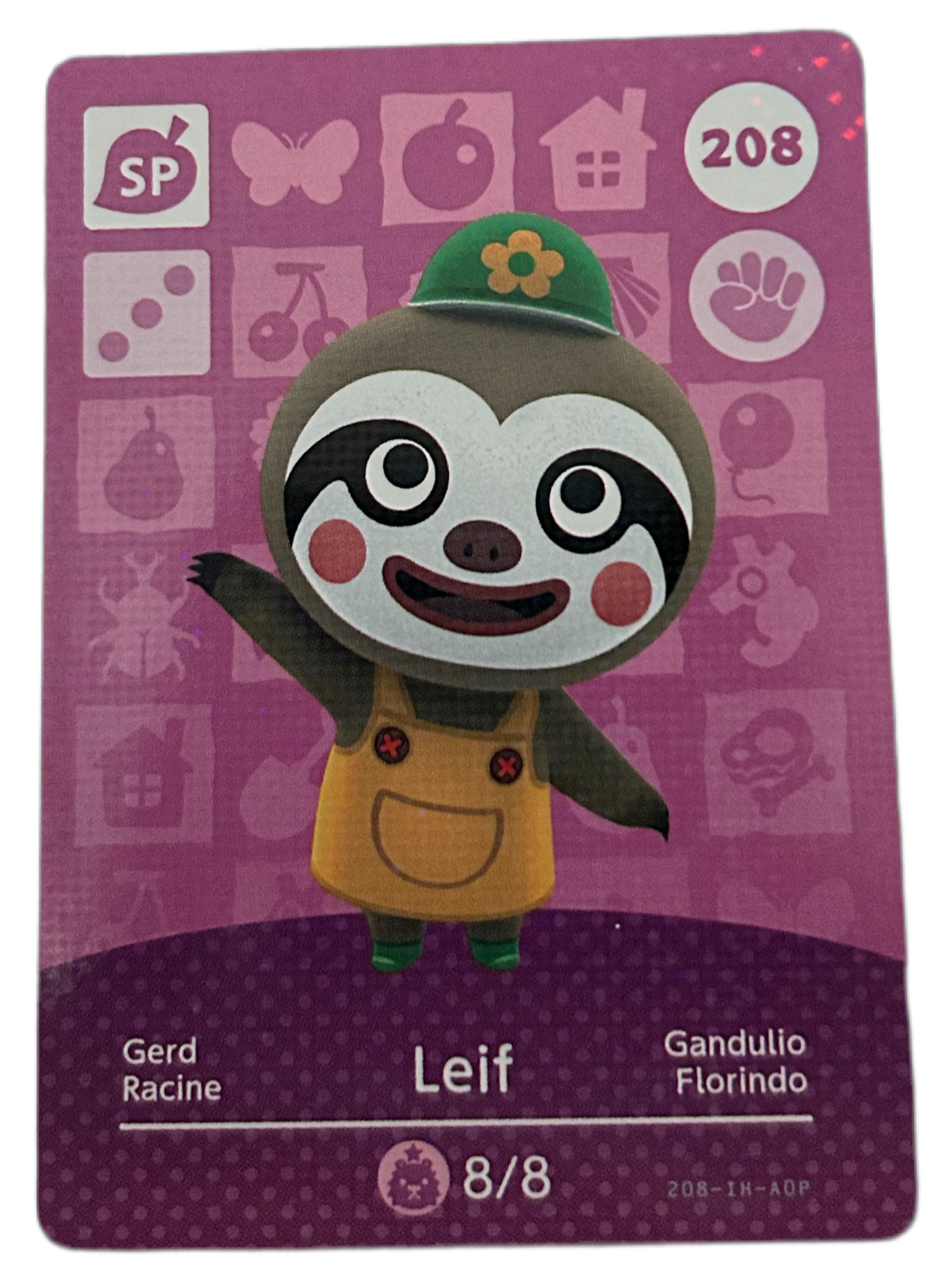 Leif 208 Animal Crossing Amiibo Card Series 2