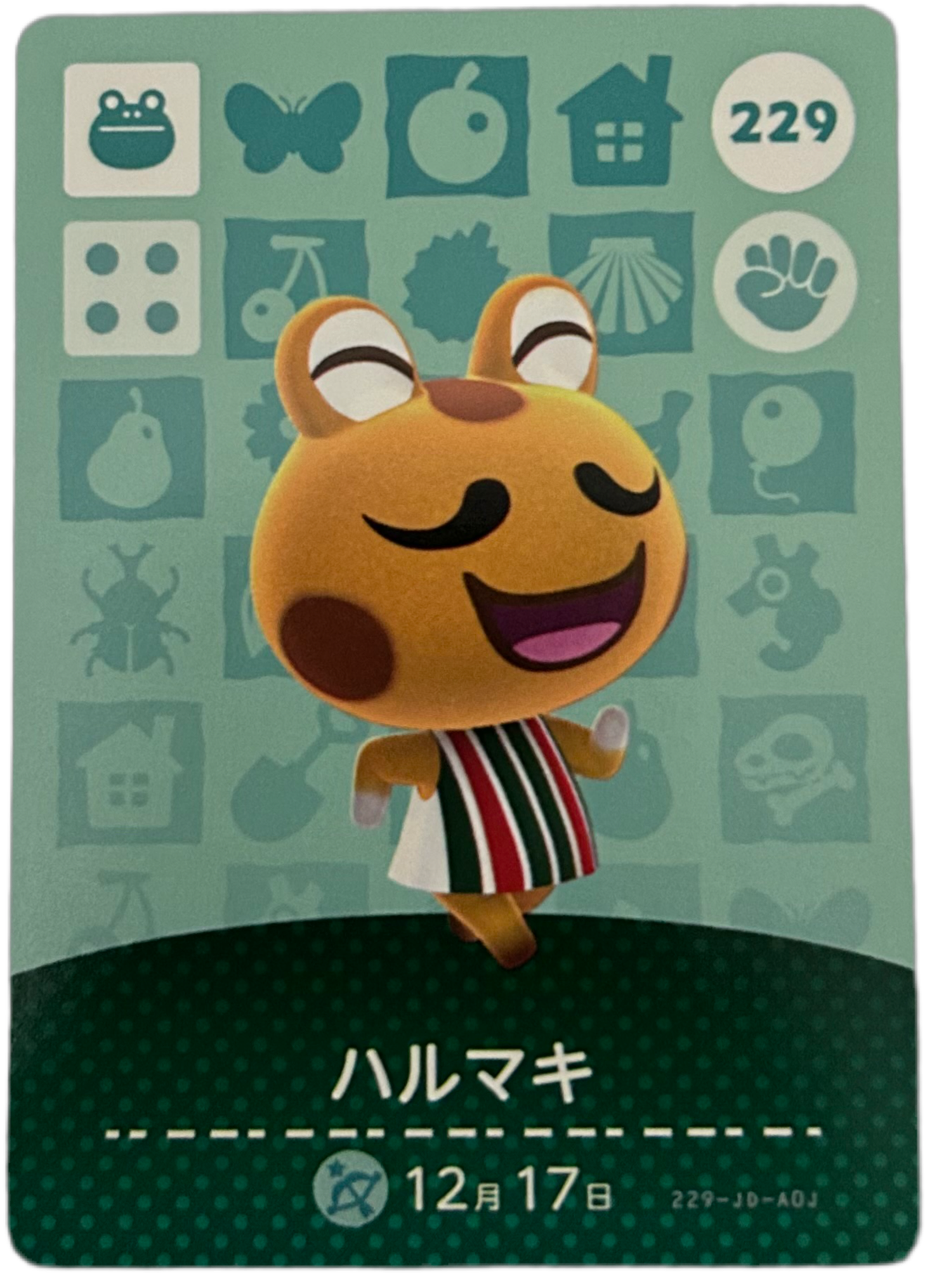 Cousteau 229 Animal Crossing Series 3 Japanese Amiibo Card