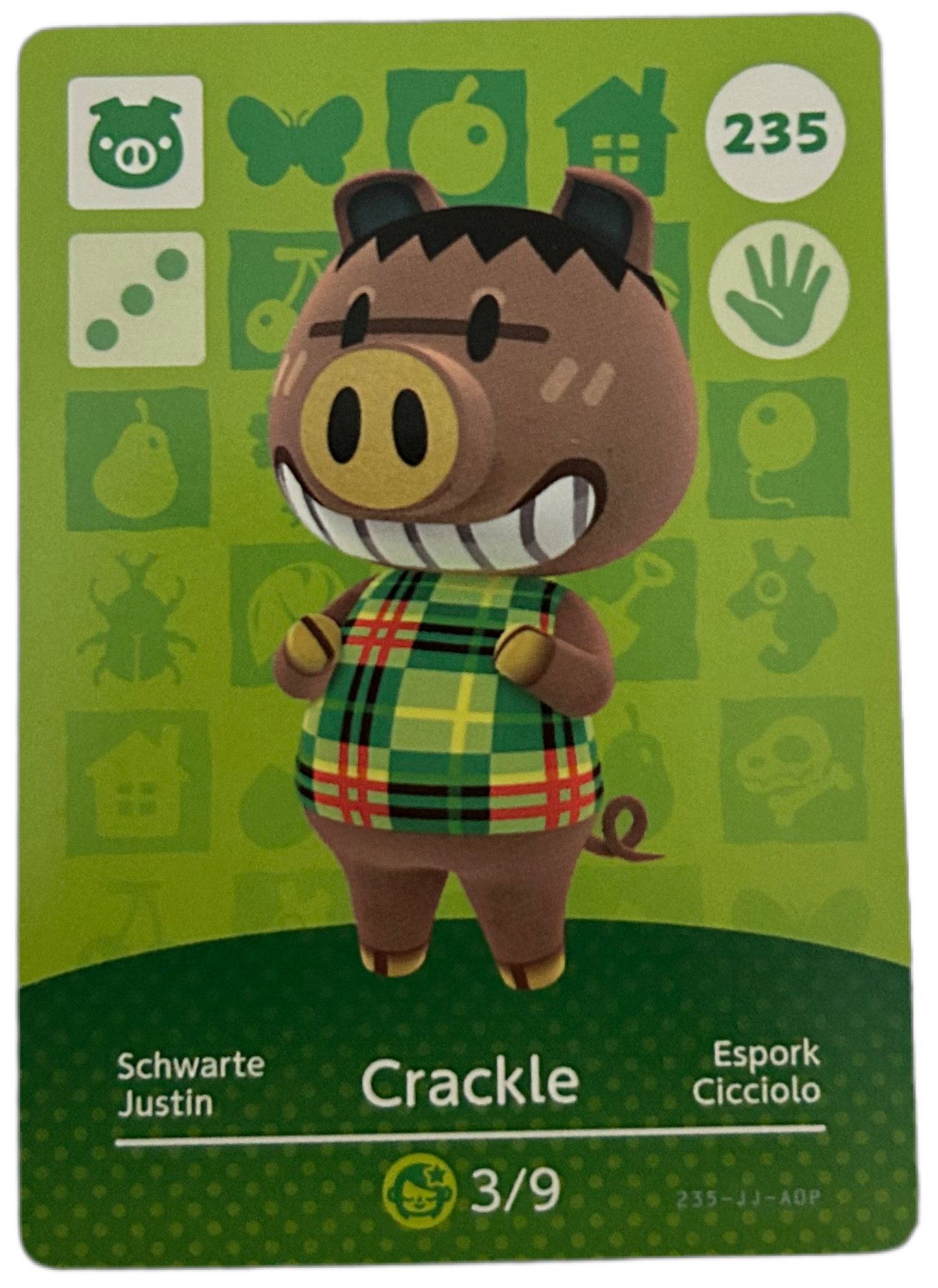 Crackle 235 Animal Crossing Amiibo Card English