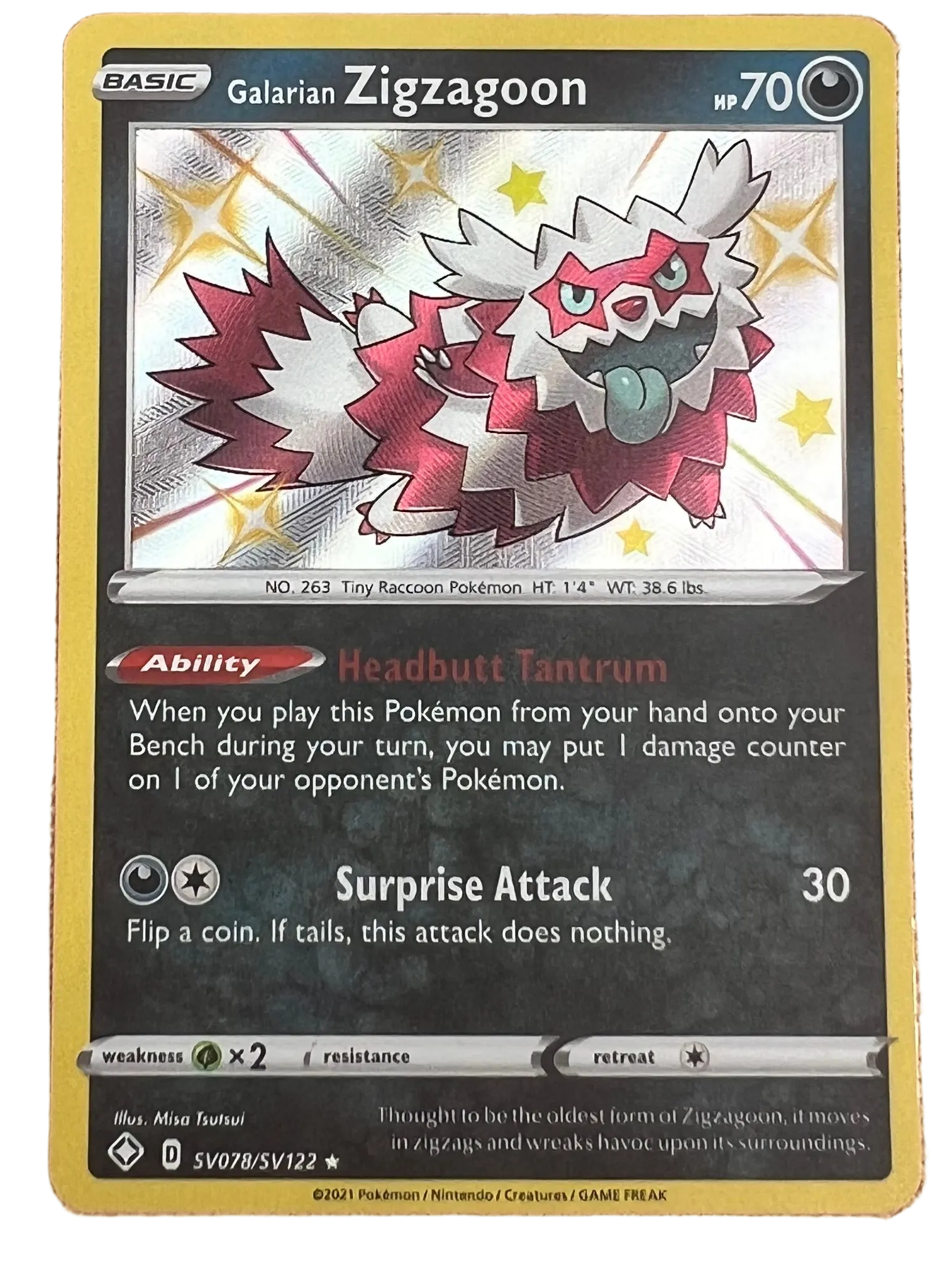 Galarian Zigzagoon #SV078 Shining Fates – Pika Collectibles