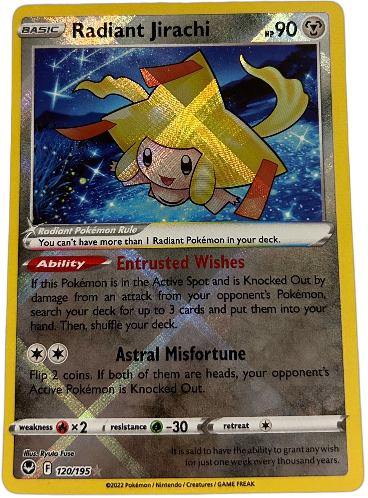 Radiant Jirachi #120 Holo Silver Tempest
