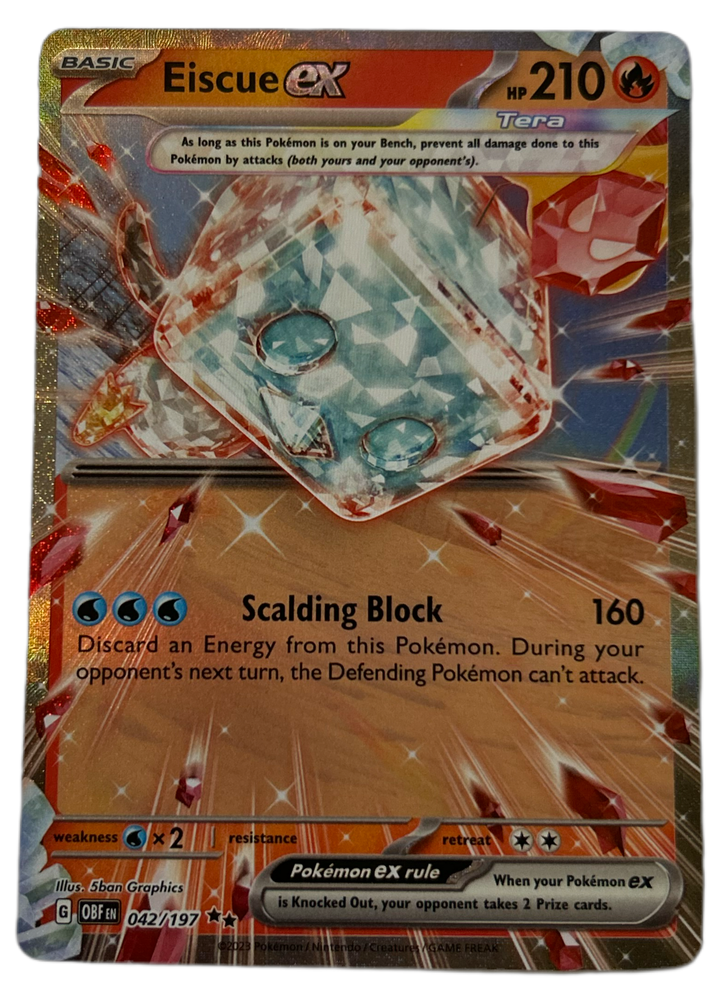 Eiscue Ex #42 Obsidian Flames