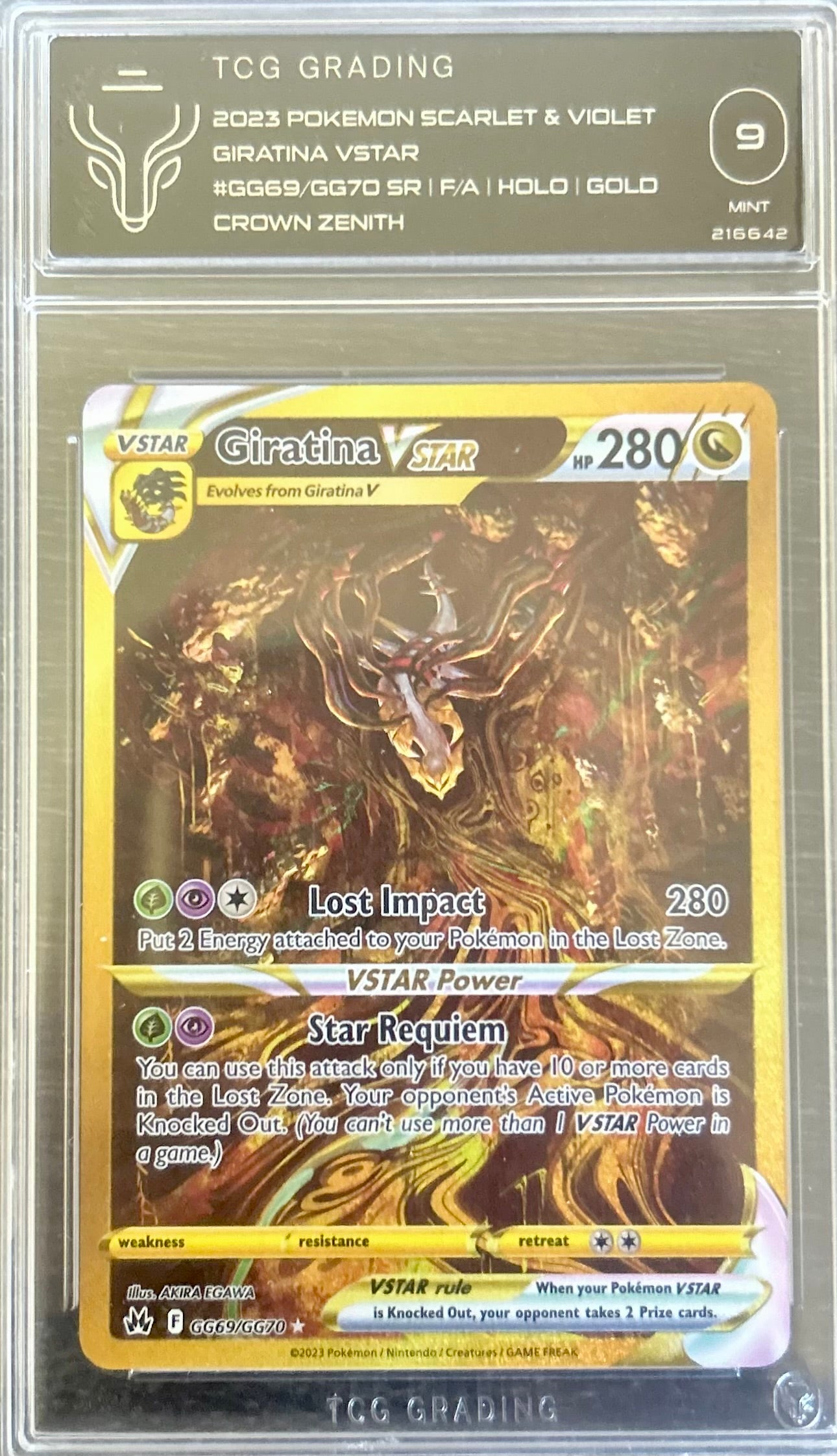 TCG 9 Giratina VSTAR #GG69 Crown Zenith