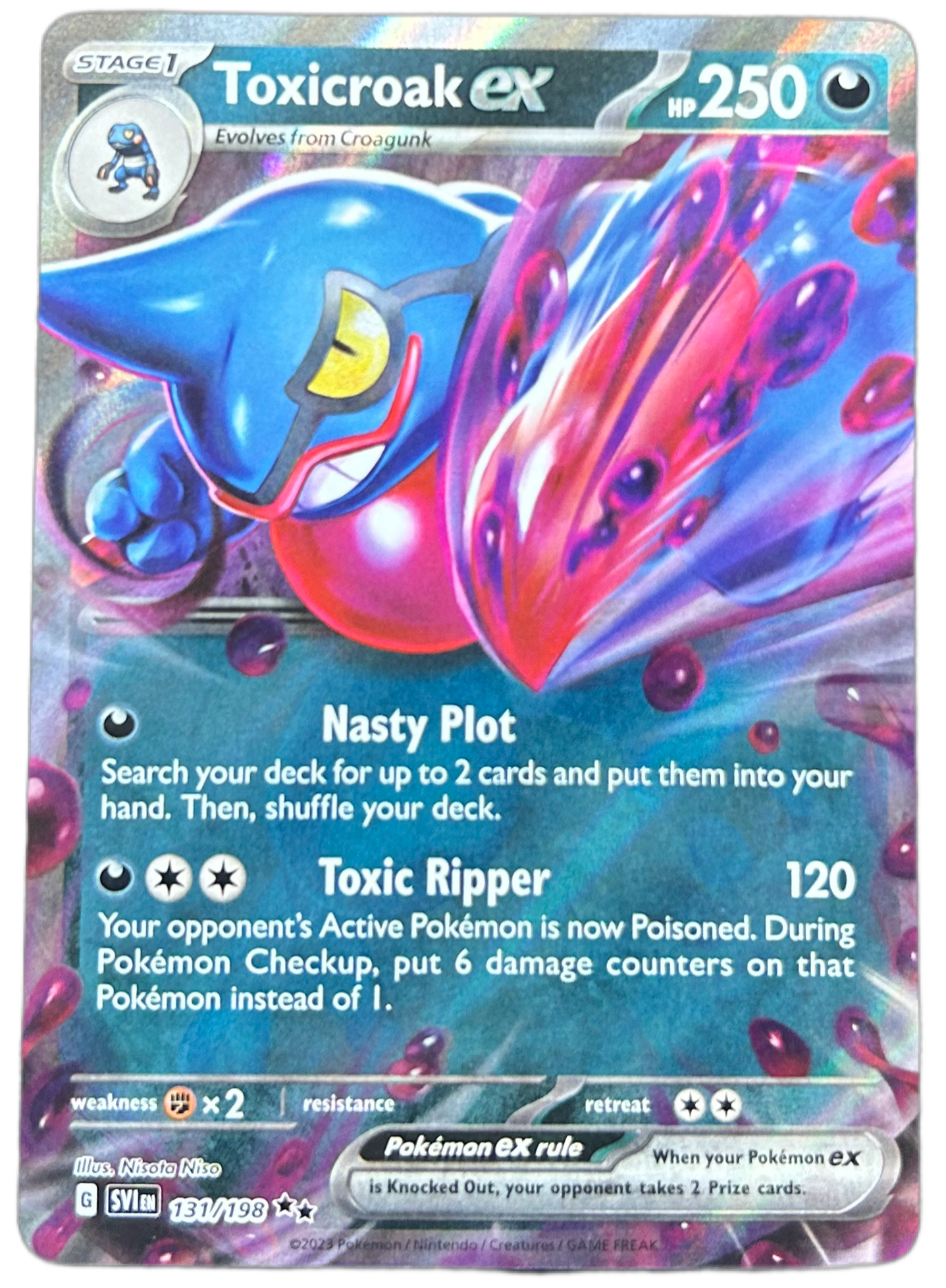 Toxicroak Ex #131 Scarlet & Violet.
