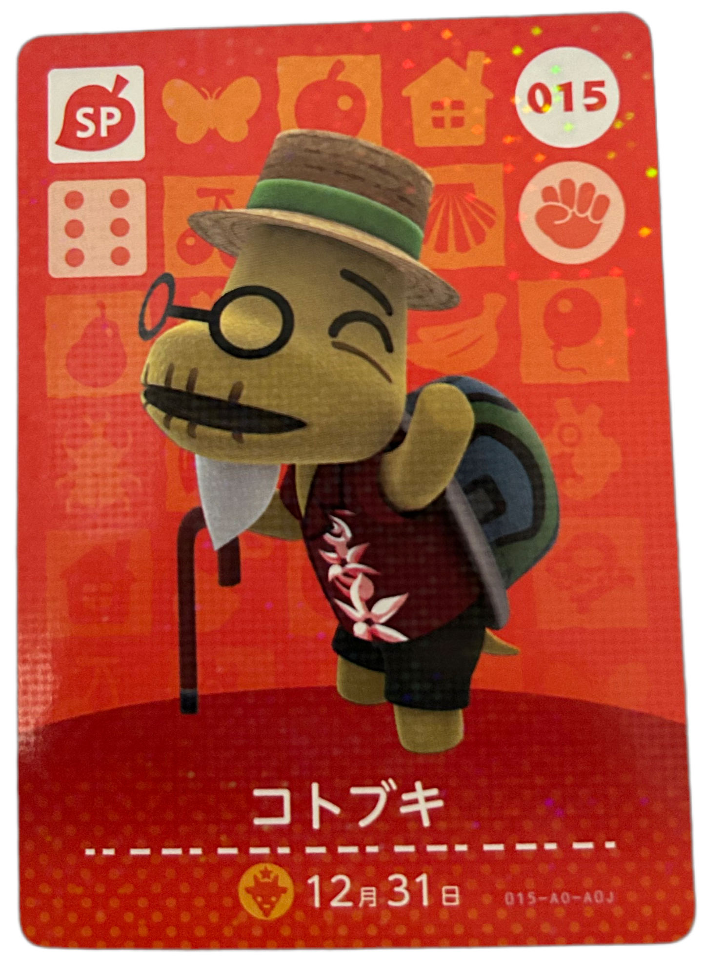 Tortimer 015 Animal Crossing Japanese Amiibo Card Series 1