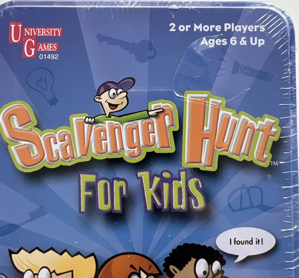 Scavenger Hunt for Kids Indoor Search Game - Metal Tin 2007 - Brand New