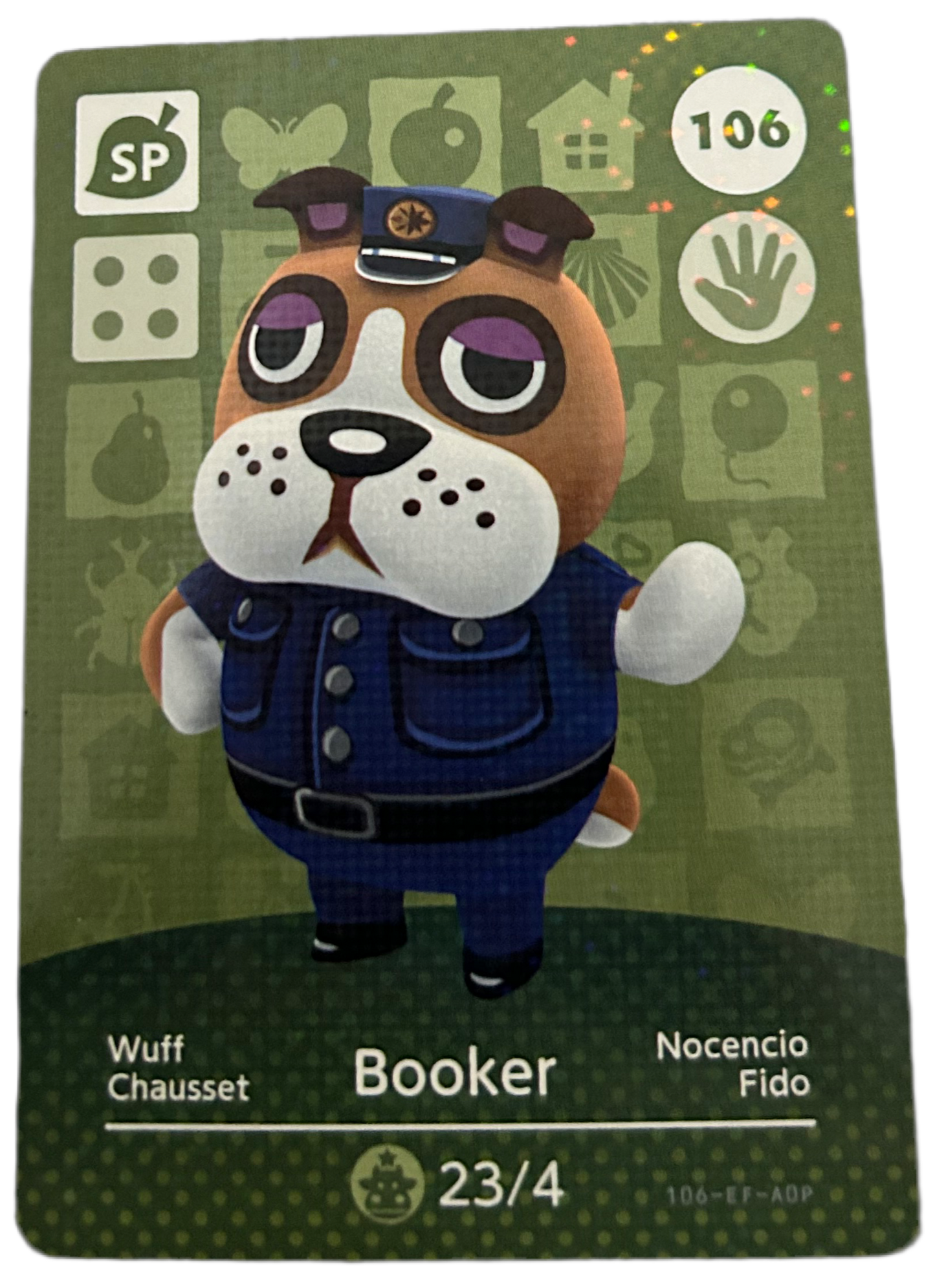 Booker 106 Animal Crossing Amiibo Card Series 2