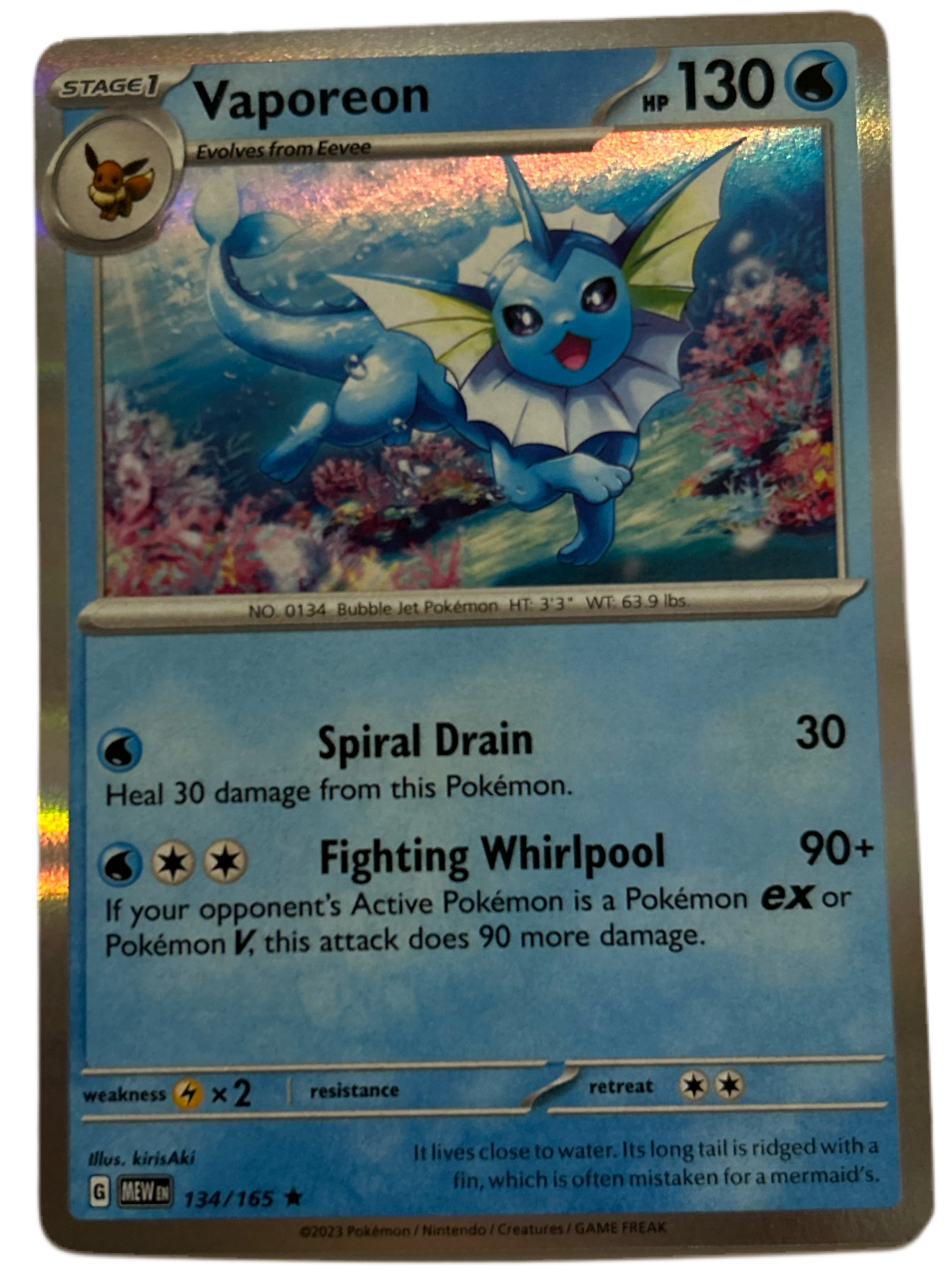Vaporeon #134 SV 151 Set Holo Rare