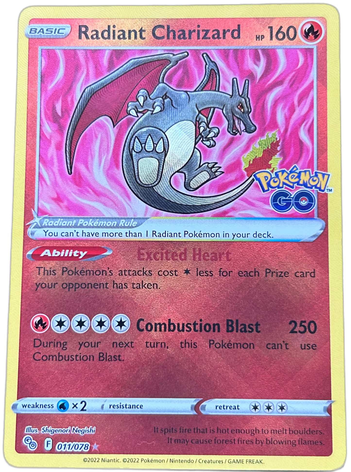 Radiant Charizard #11 Pokemon Go