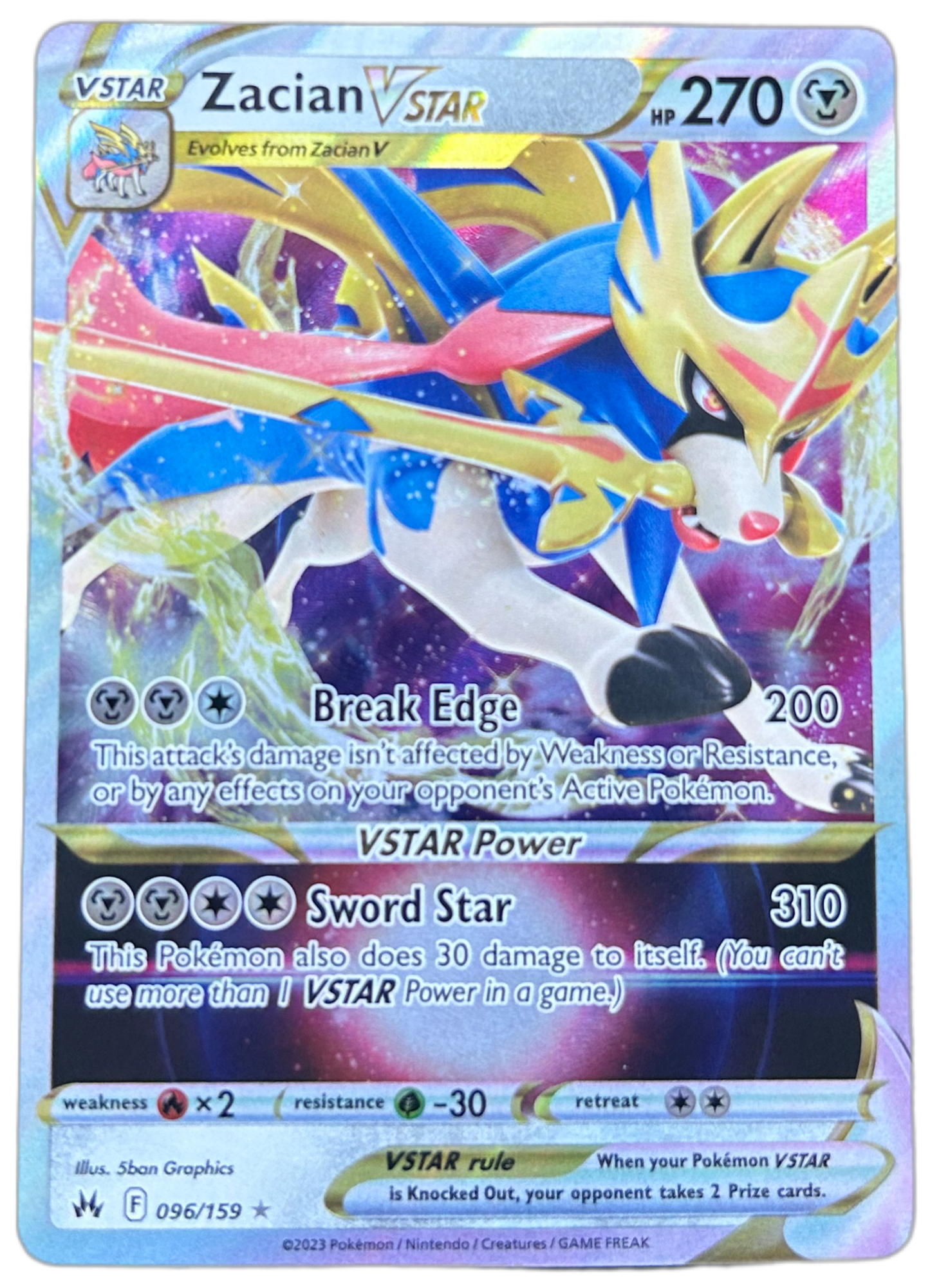 Zacian VSTAR #96 Crown Zenith