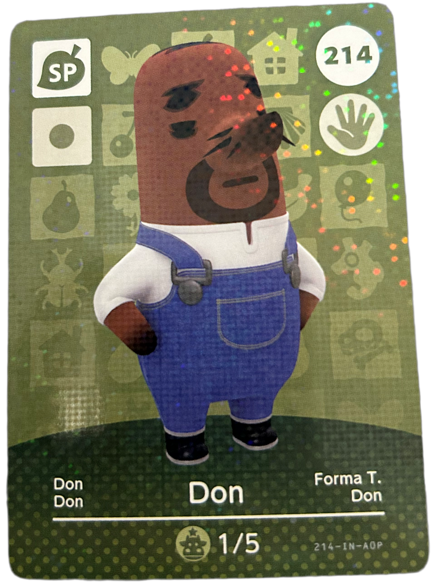Don 214 Animal Crossing Amiibo Card Series 3