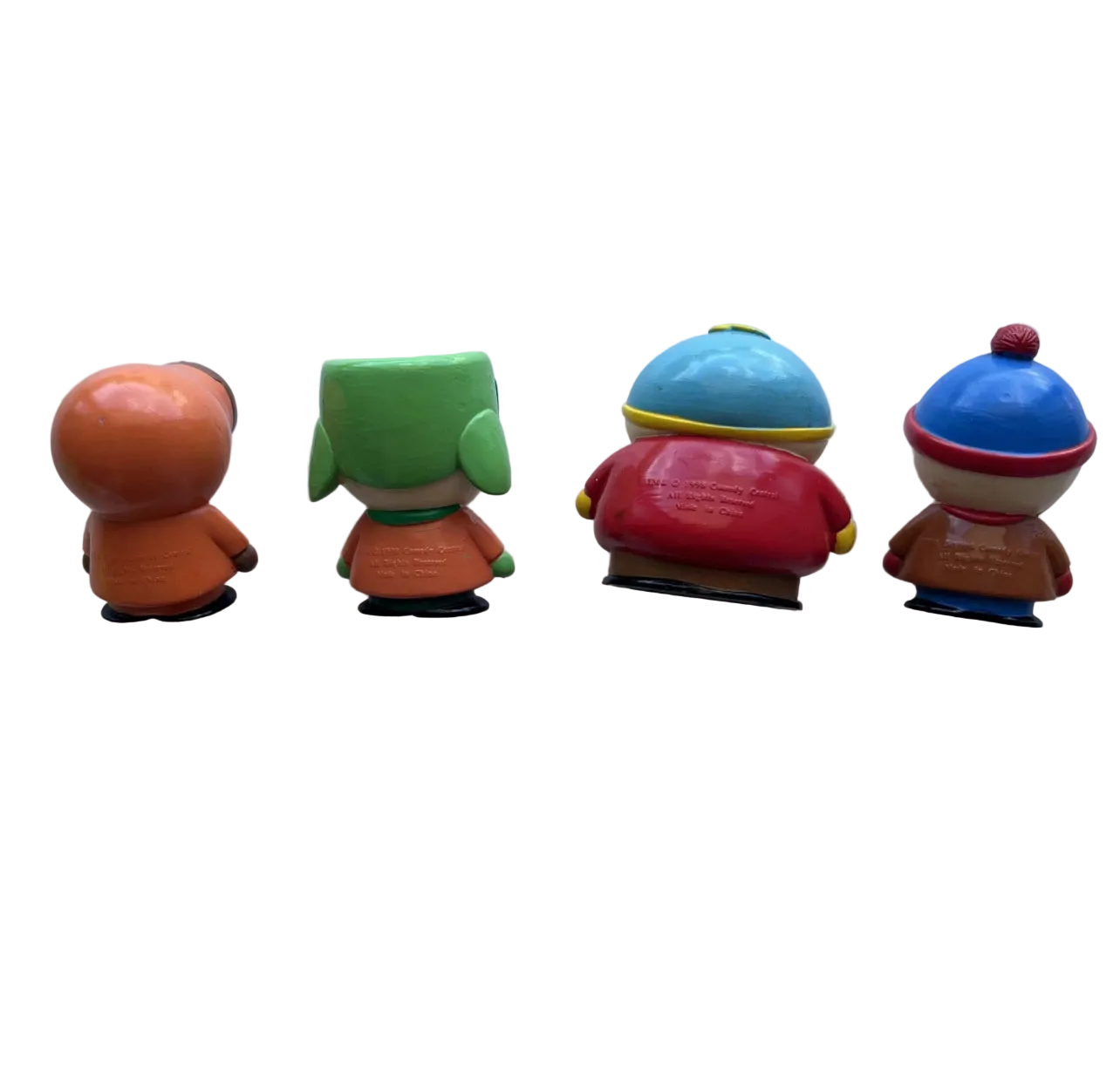 South Park 1998 Vintage All Vinyl Figure Set – Kenny, Cartman, Stan, Kyle 3”