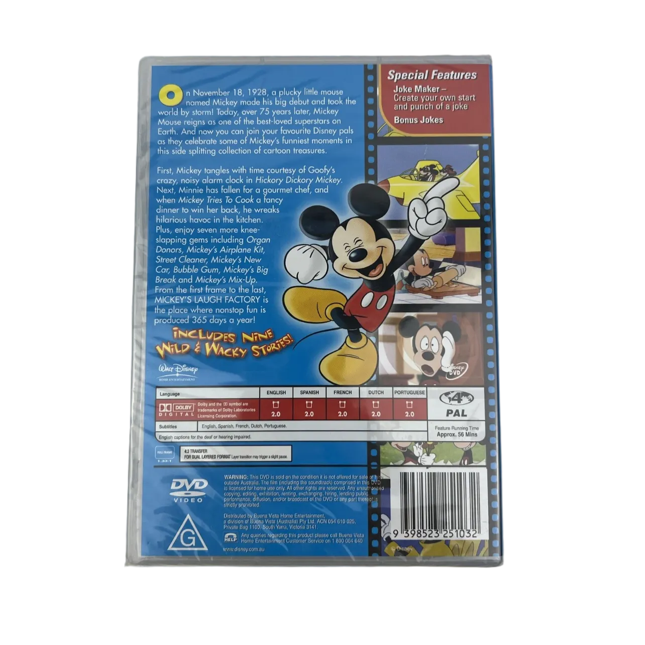 Mickey’s Laugh Factory (DVD, Region 4) Brand New & Sealed