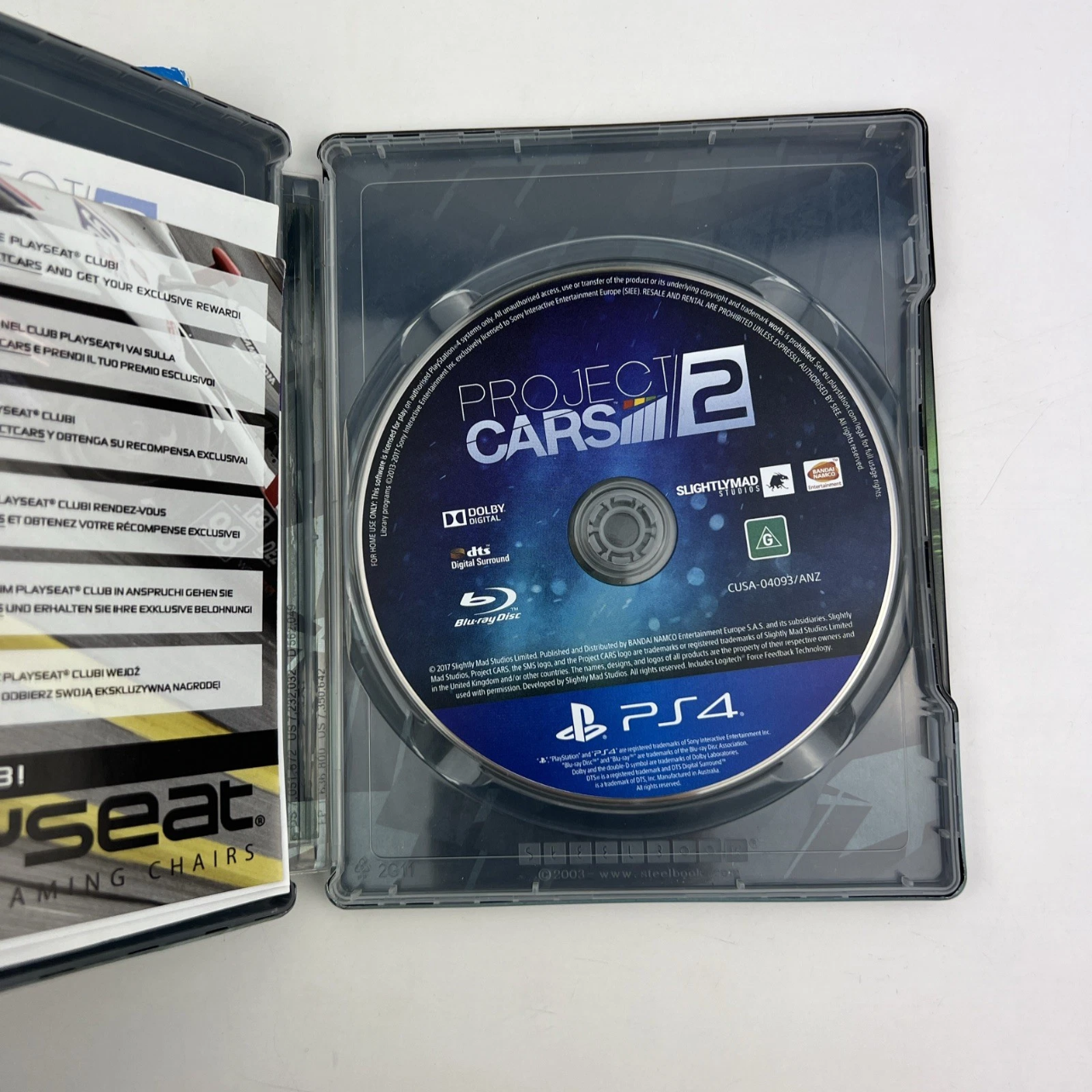 Project CARS 2 Steelbook PS4 PlayStation 4 2017 Racing Game PAL