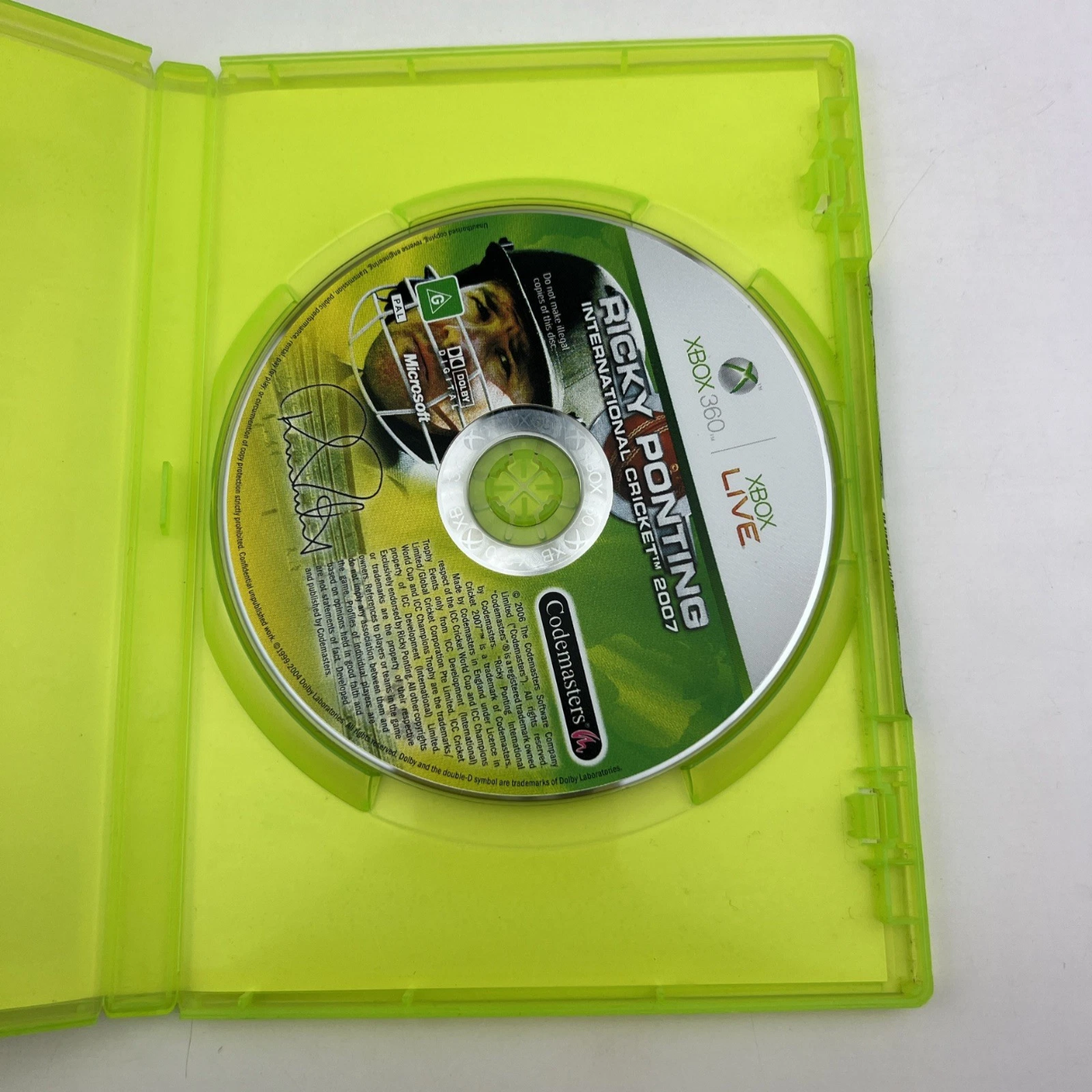 Ricky Ponting Cricket 2007 Xbox 360 Game PAL Sports Cricket