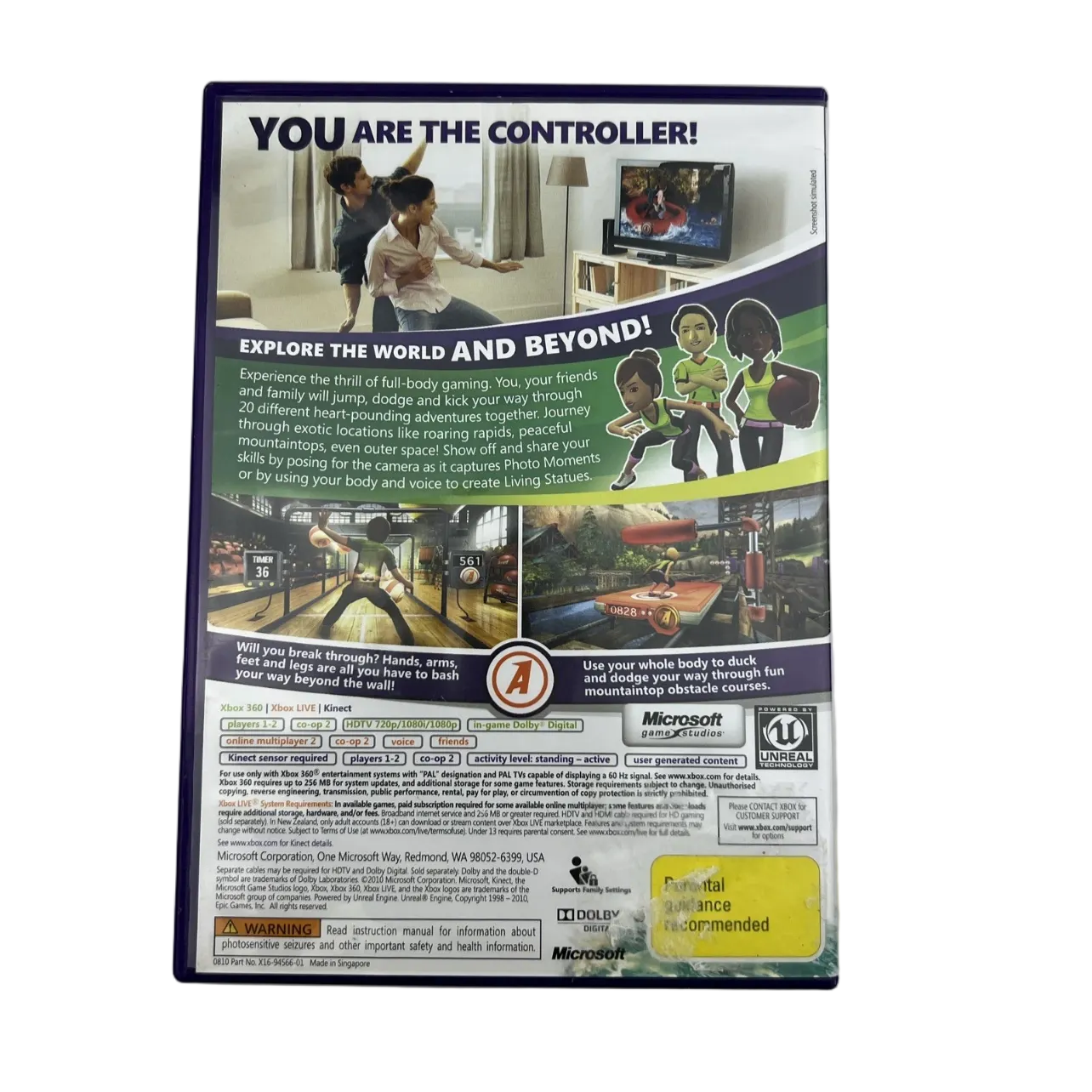 Kinect Adventures Microsoft Xbox 360 Game PAL