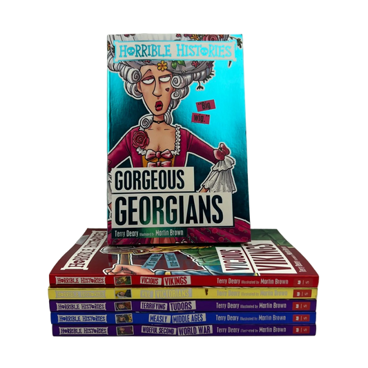Horrible Histories 6 Book Bundle Terry Deary Scholastic Paperback Collection