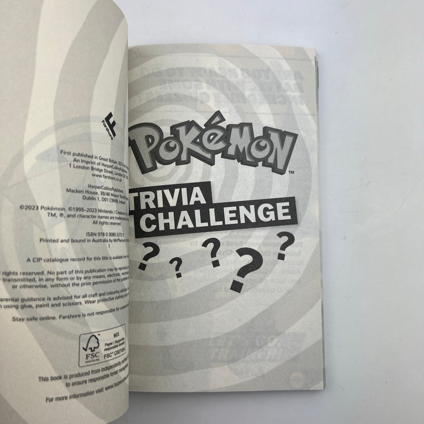Pokémon Trivia Challenge The Ultimate Quiz Paperback Book Pokémon