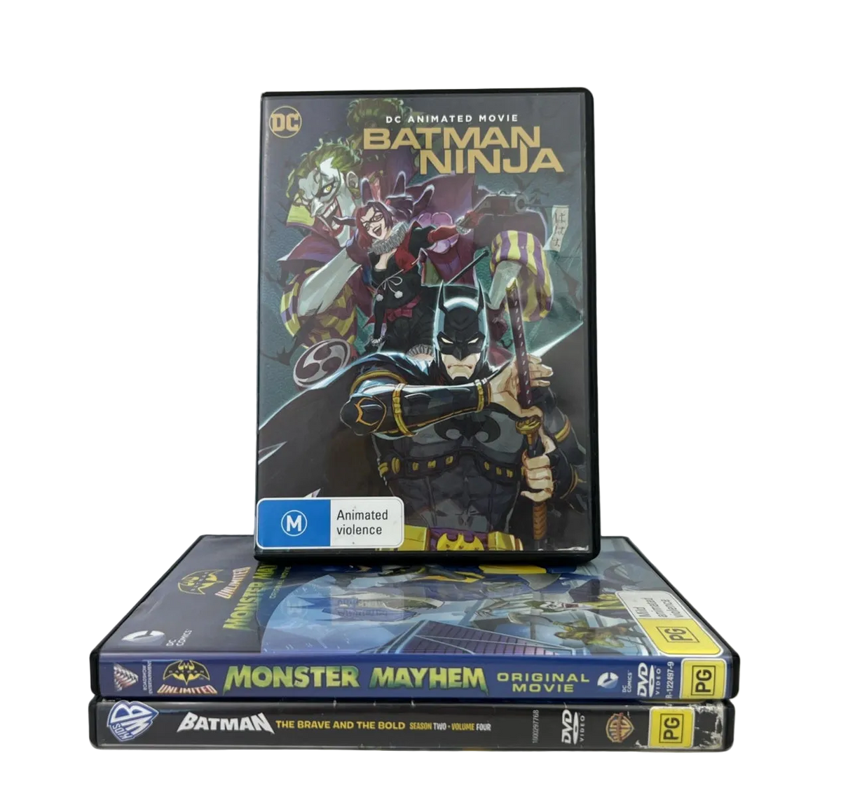 Batman 3 DVD Bundle Ninja Monster Mayhem Brave & The Bold Region 4