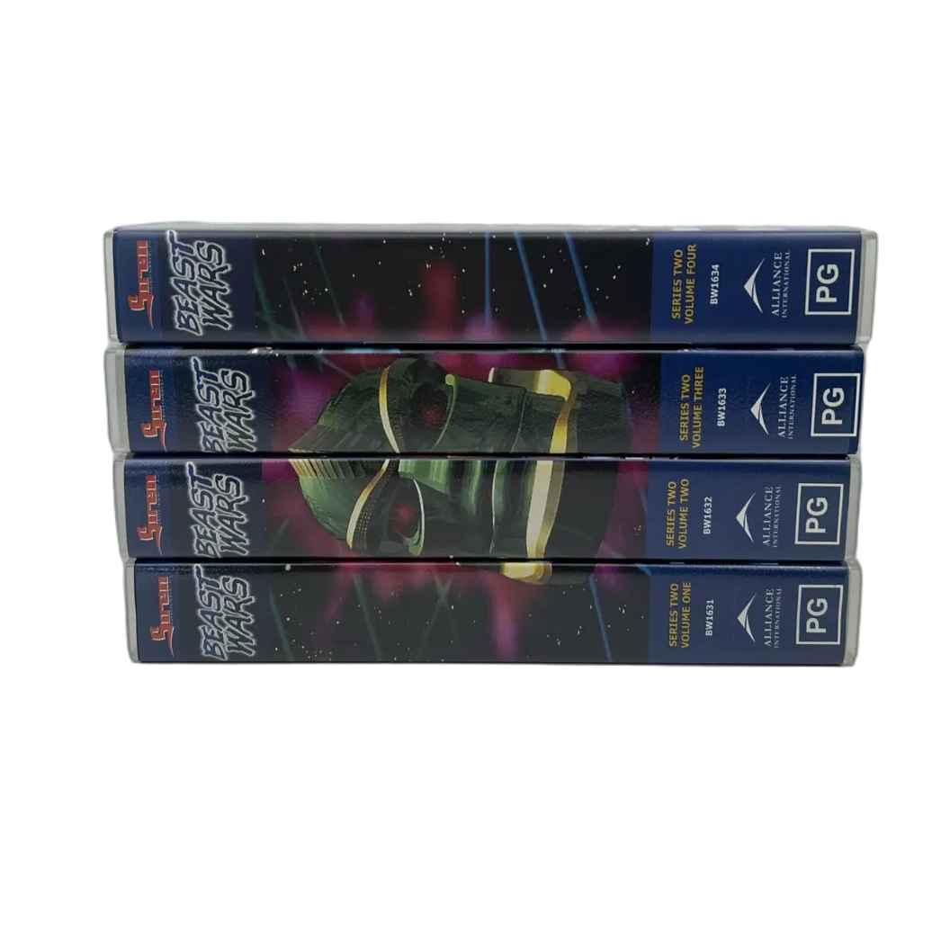 Beast Wars Transformers 1996 VHS Series 2 Volumes 1–4 Bundle PAL