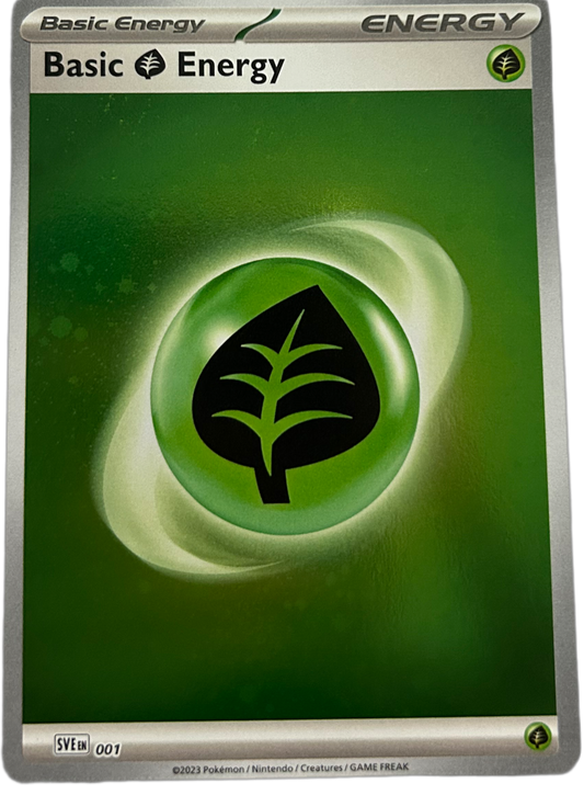 Basic Grass Energy Holo Scarlett and Violet Base Set