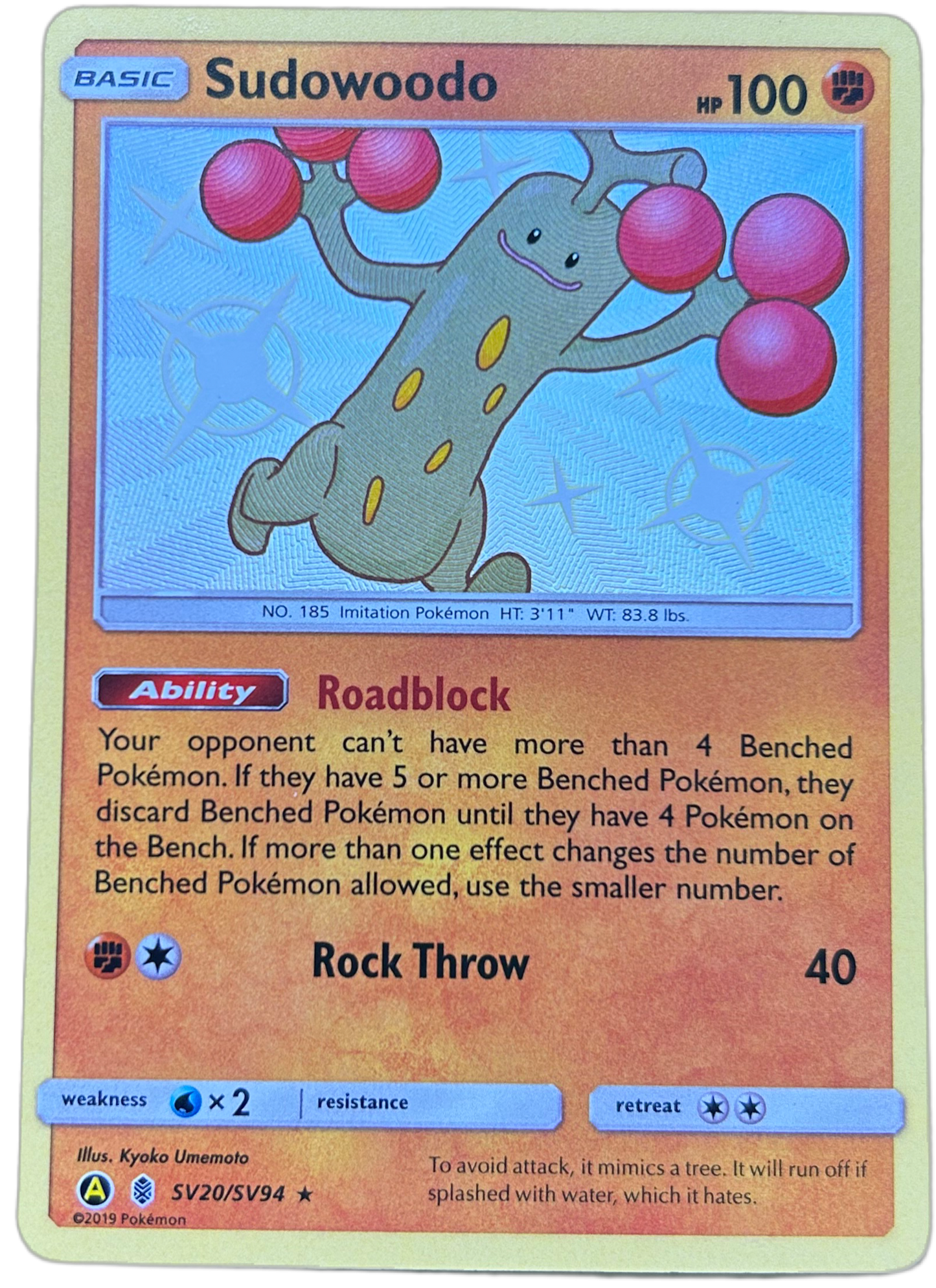 Sudowoodo #SV20 Hidden Fates
