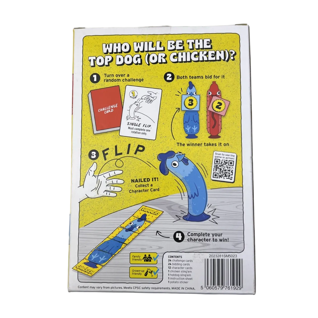 Chicken vs Hotdog Action Party Game Family Game 2+ Players Brand New & Sealed