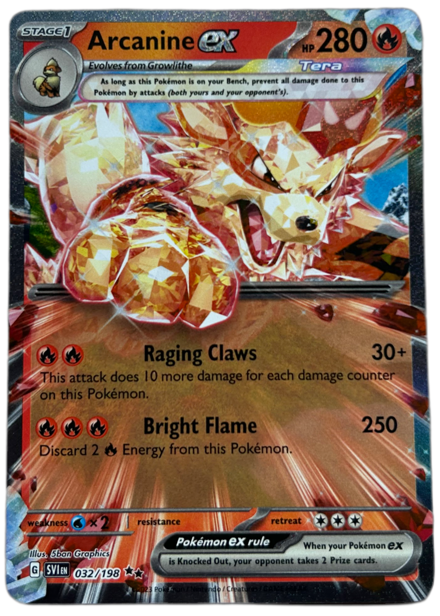 Arcanine ex #32 Scarlet & Violet