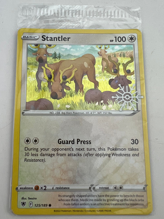 Sealed Stantler Promo Card #125 Advent Calendar 2023 Snowflake Stamp