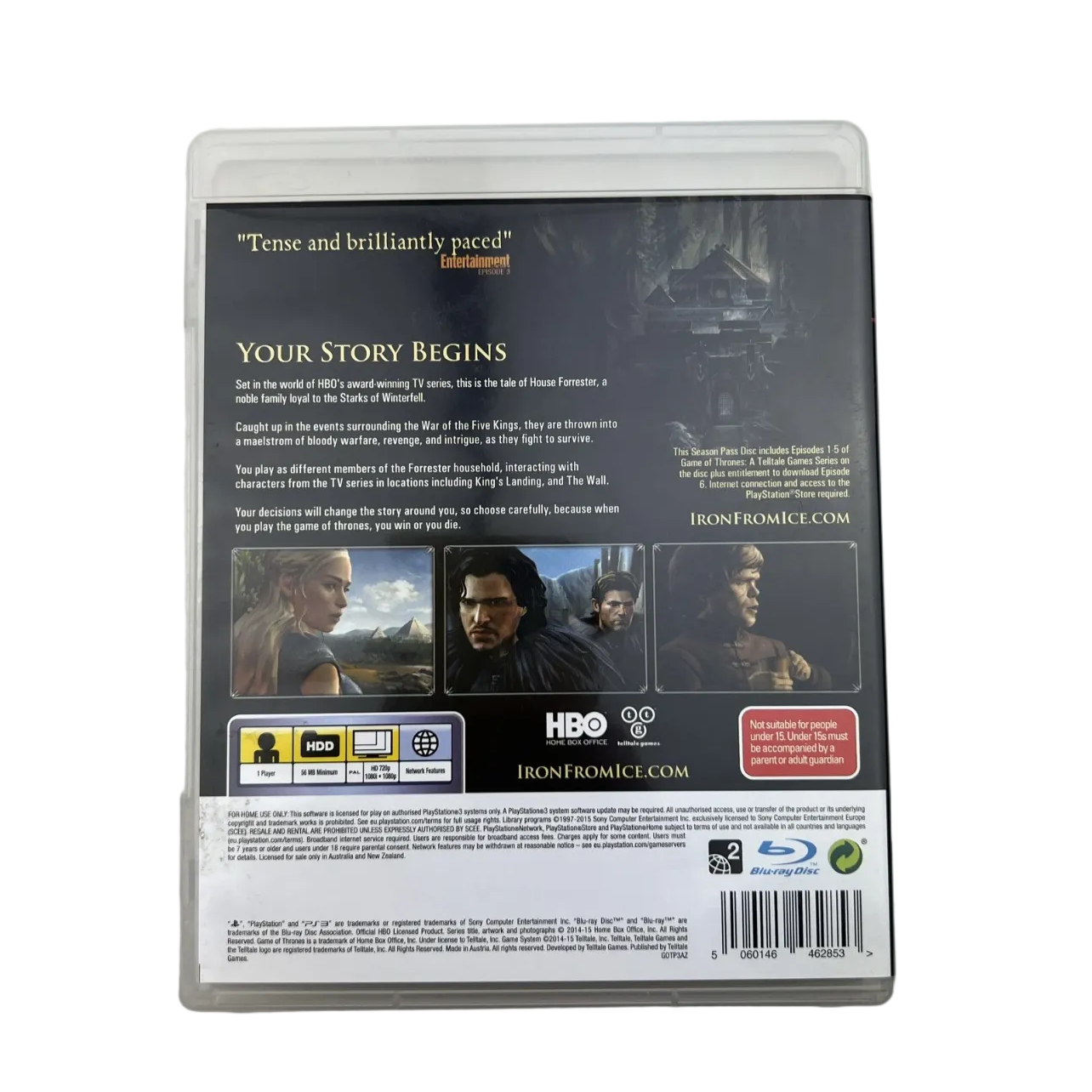 Game of Thrones Telltale Series PS3 Game Region 2 PAL Complete With Manual