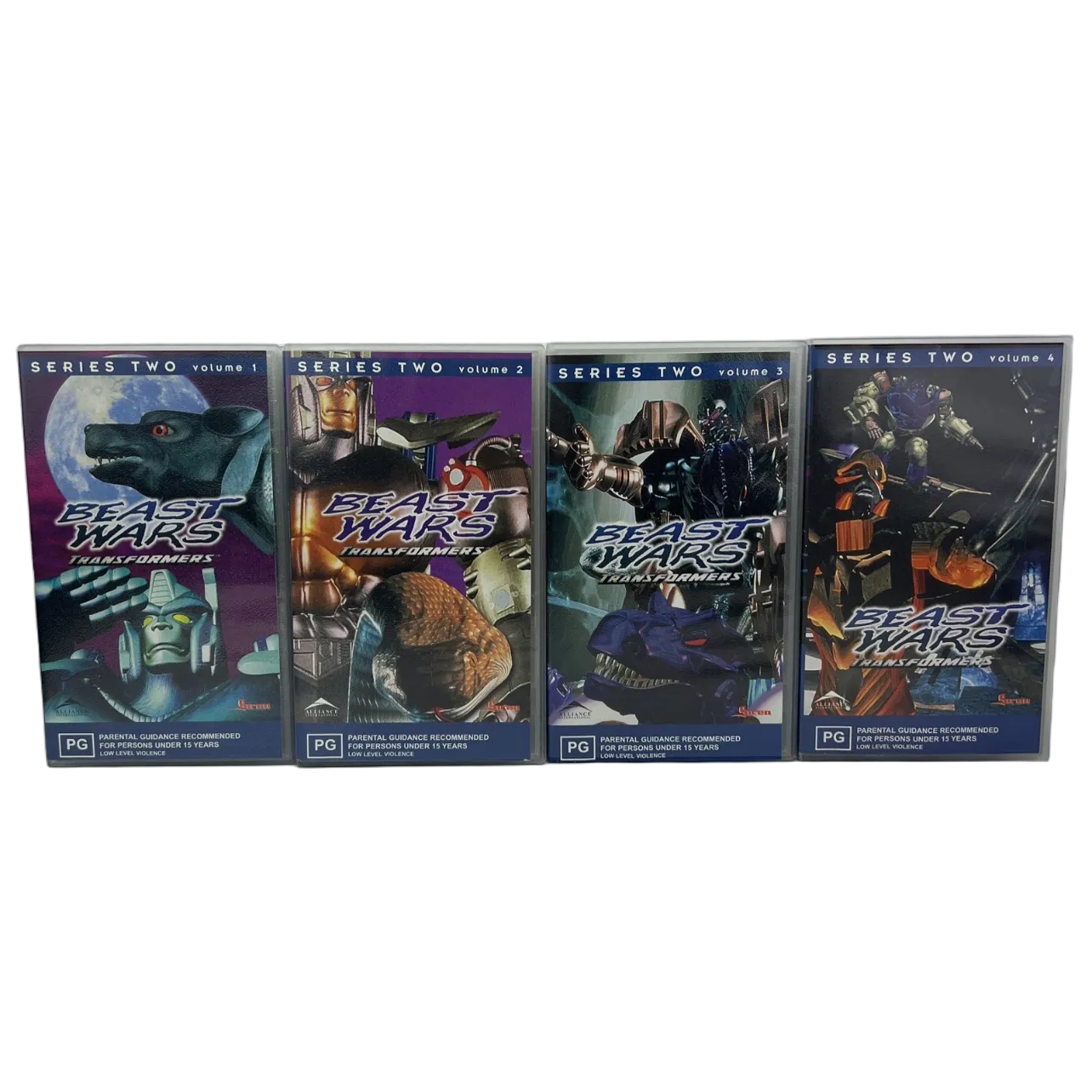 Beast Wars Transformers 1996 VHS Series 2 Volumes 1–4 Bundle PAL