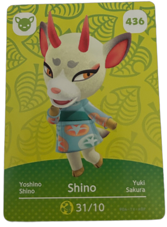 Shino 436 Animal Crossing Amiibo Card