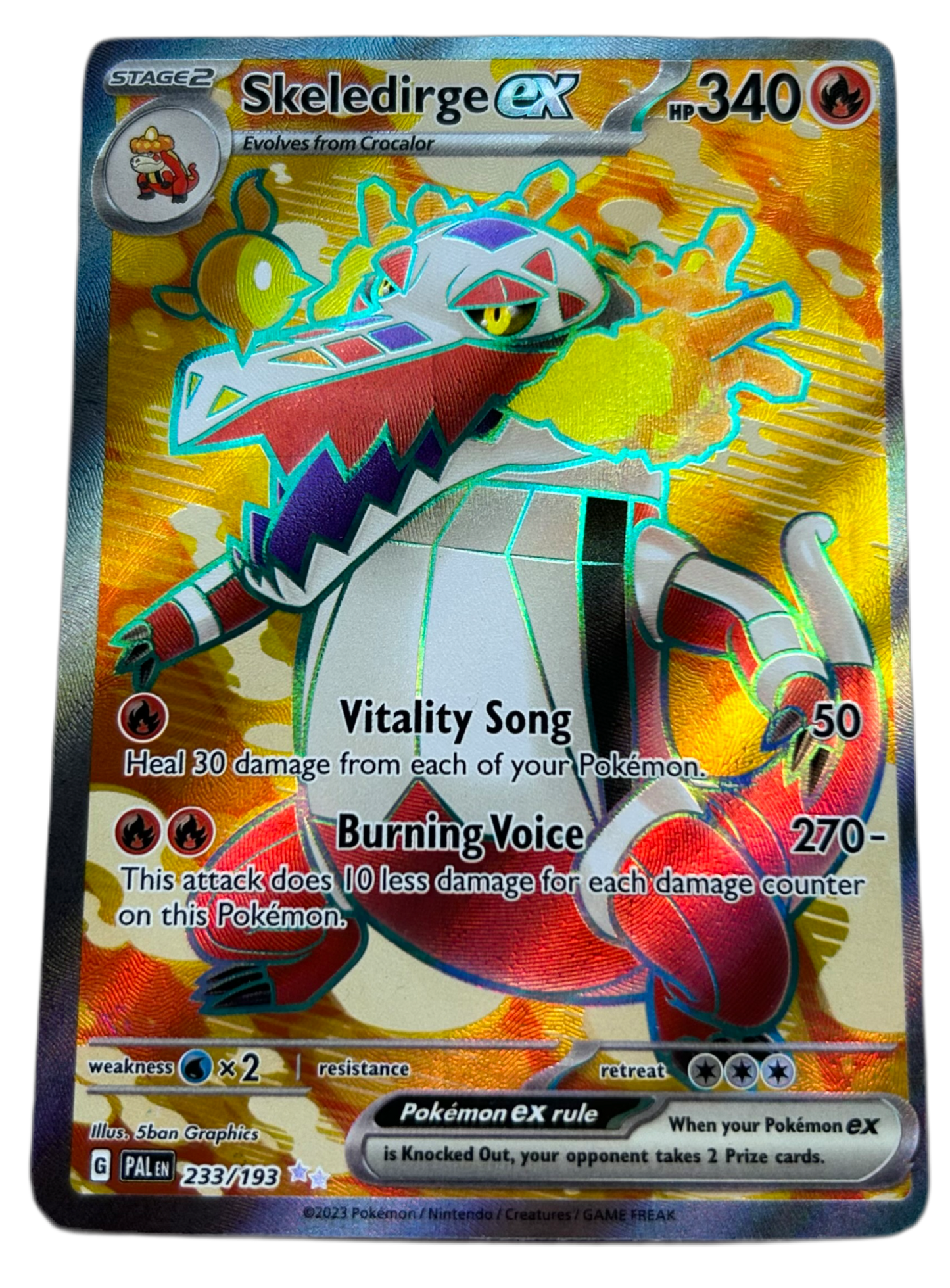 Skeledirge Ex #233 Pokemon Paldea Evolved