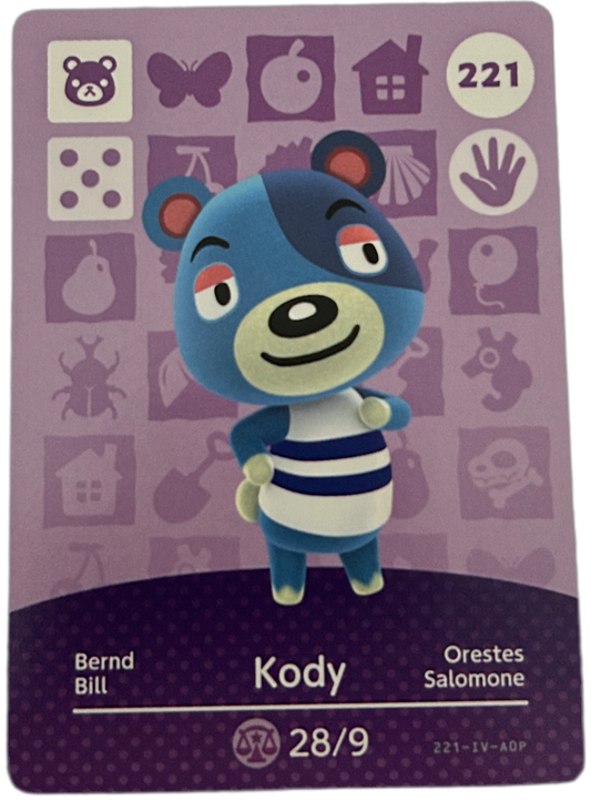 Kody 221 Series 3 Animal Crossing Amiibo Card