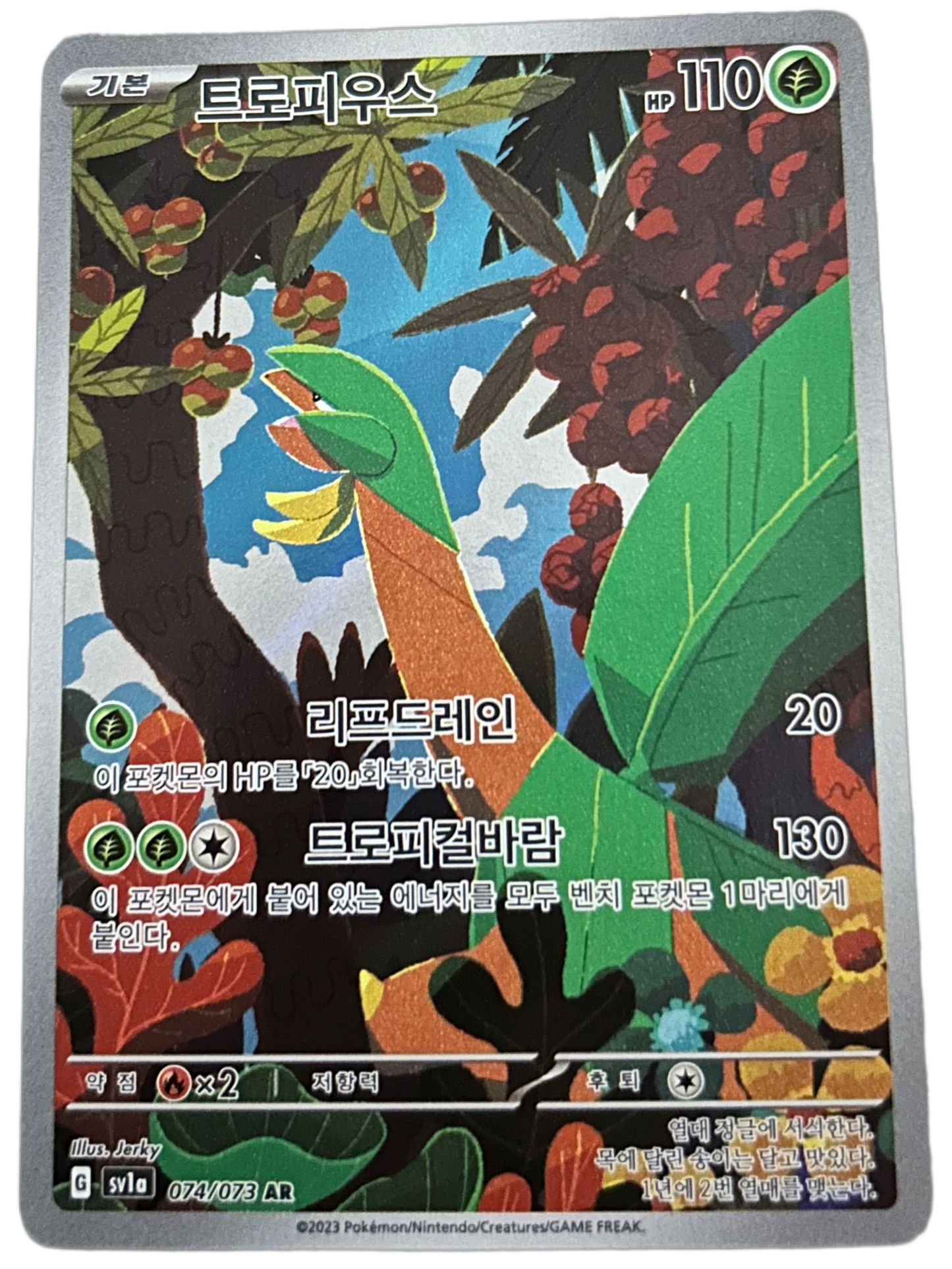Tropius #74 Pokemon Korean Triplet Beat