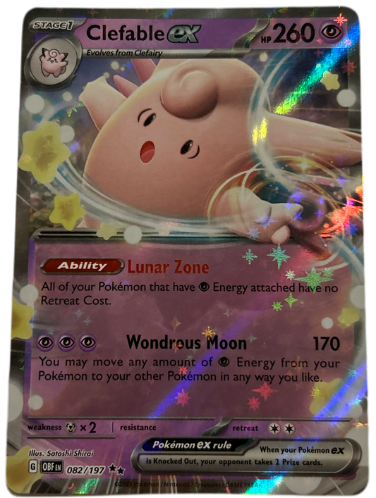 Clefable Ex #82 Obsidian Flames