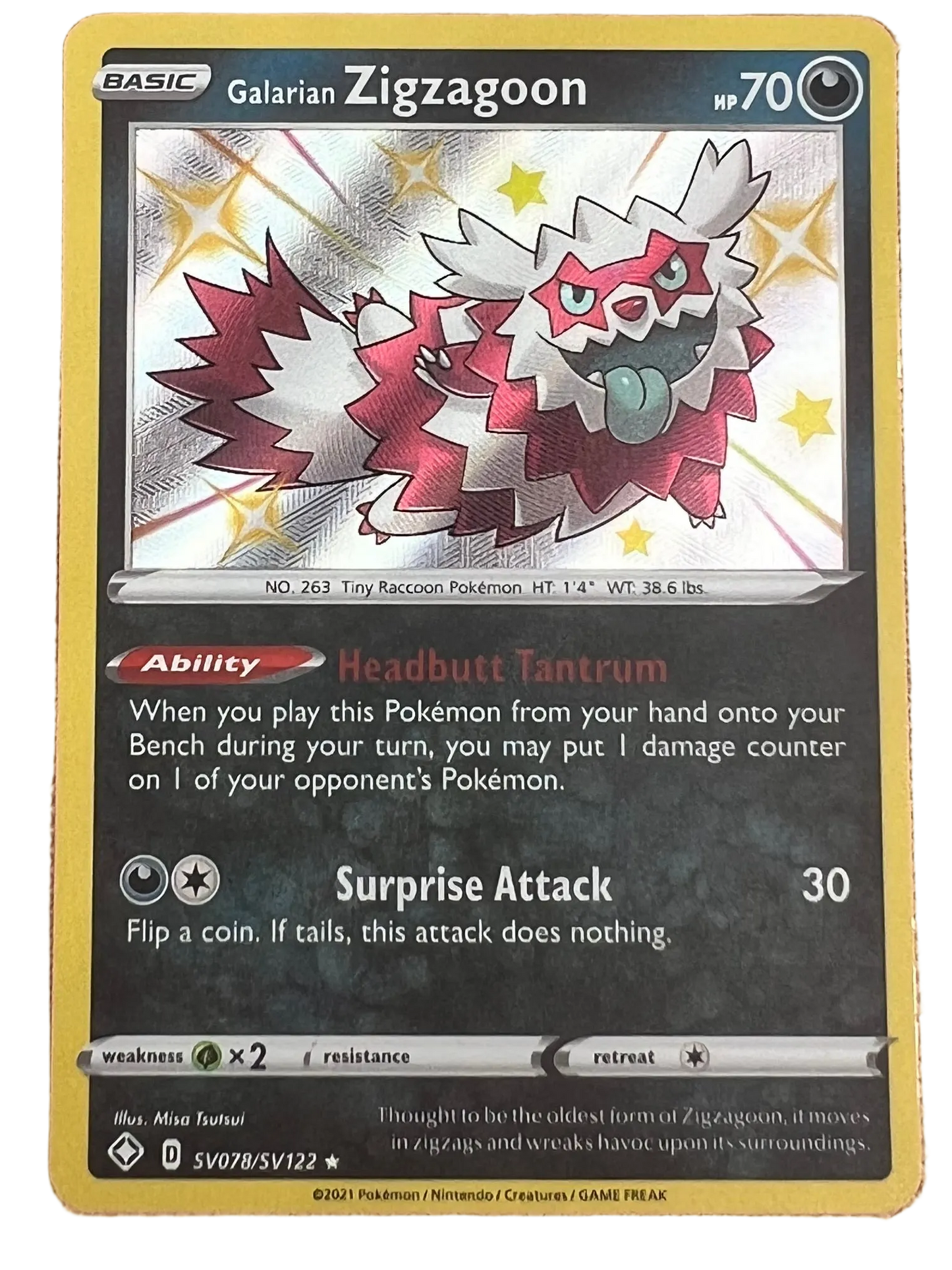 Galarian Zigzagoon #SV078 Shining Fates – Pika Collectibles
