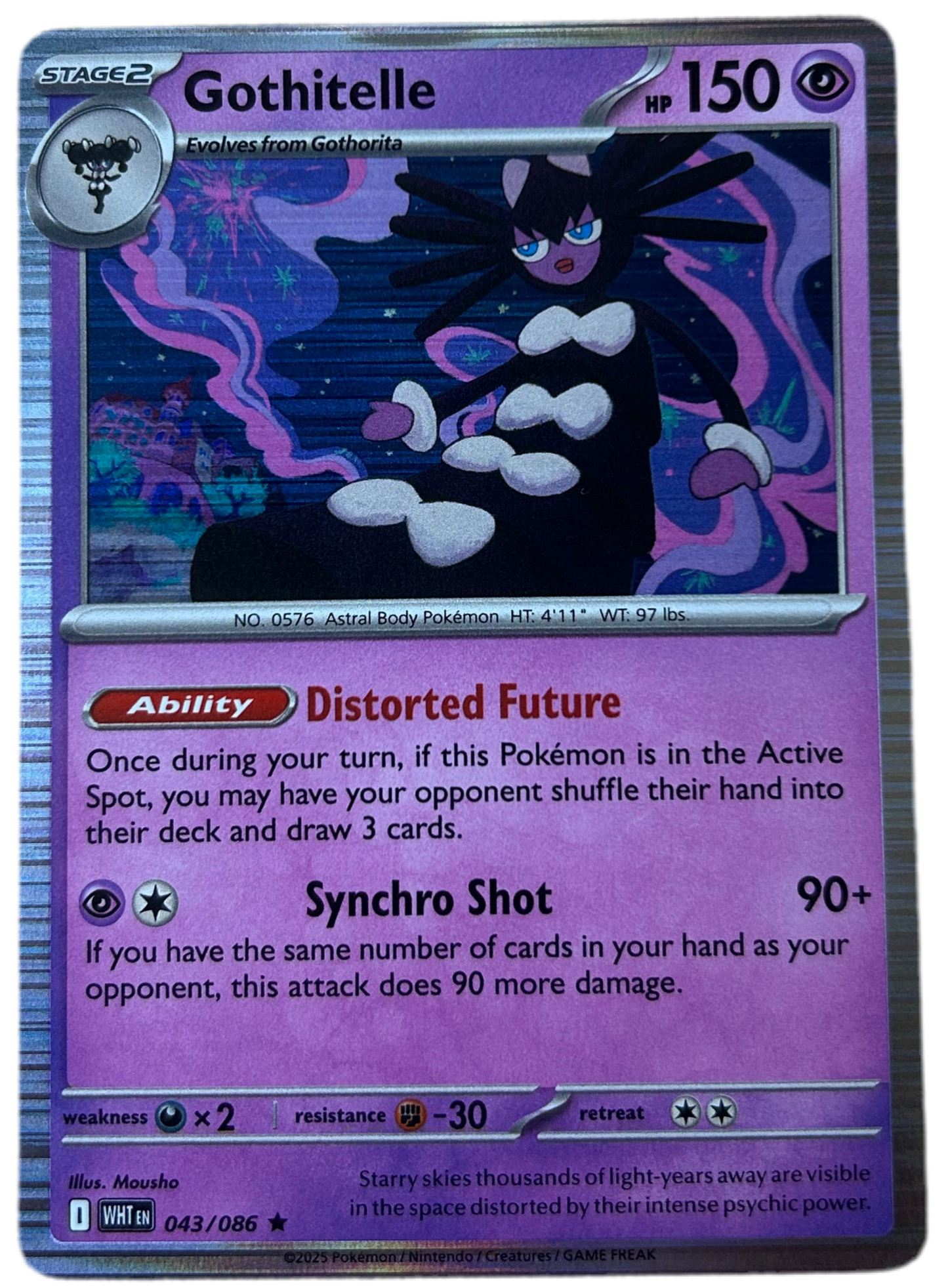 Gothitelle #43 Holo White Flare