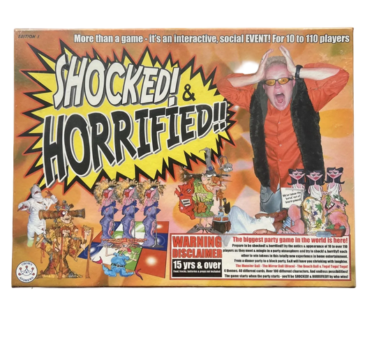 Shocked! & Horrified!! – Interactive Social Event Party Board Game Brand New & Sealed