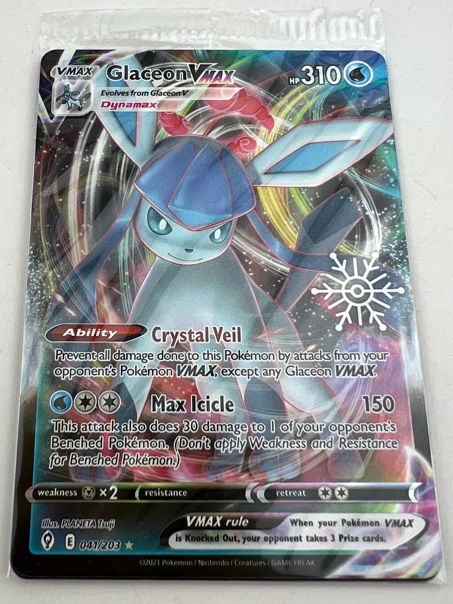 Sealed Glaceon VMAX #41 Snowflake Stamped 2023 Holiday Event Calendar