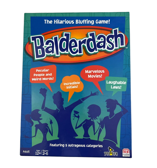 Balderdash The Hilarious Bluffing Game 2015 Mattel Ventura Games Board Game