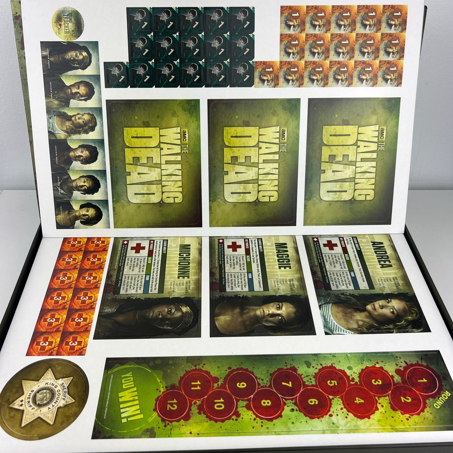 The Walking Dead Board Game The Best Defense AMC Open Box Never Played
