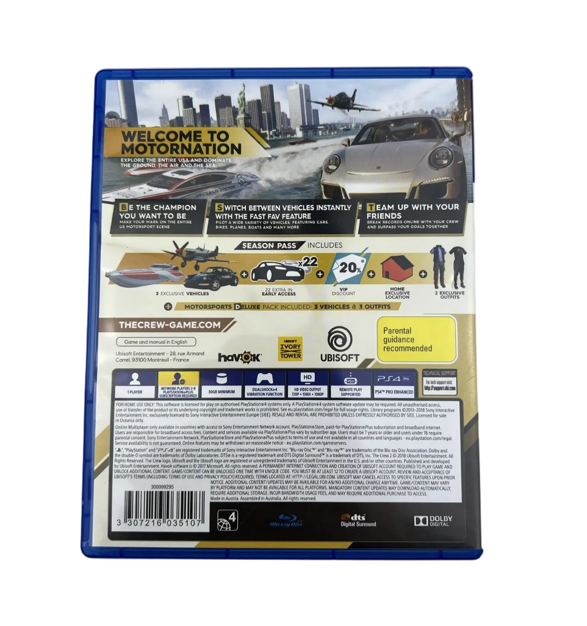 The Crew 2 Gold Edition PS4 PlayStation 4 Racing Game PAL