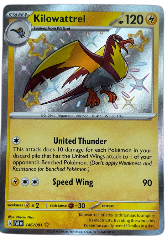 Kilowattrel #146 Paldean Fates.