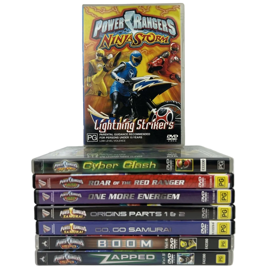 8 Power Rangers DVD Bundle Dino Charge Ninja Storm SPD Samurai Region 4