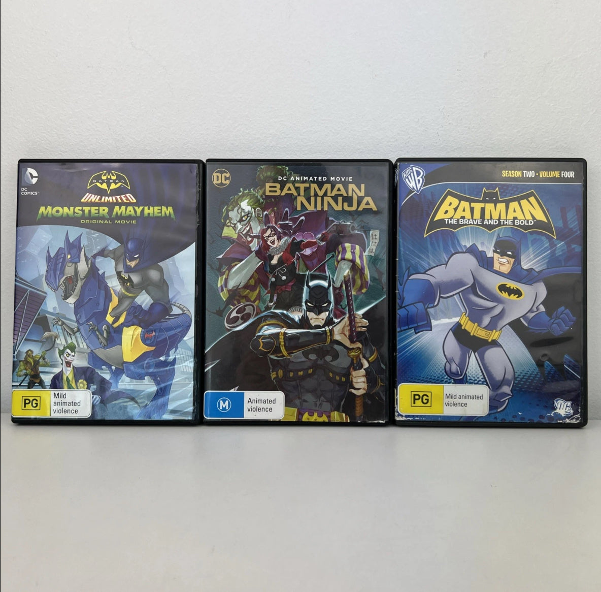 Batman 3 DVD Bundle Ninja Monster Mayhem Brave & The Bold Region 4