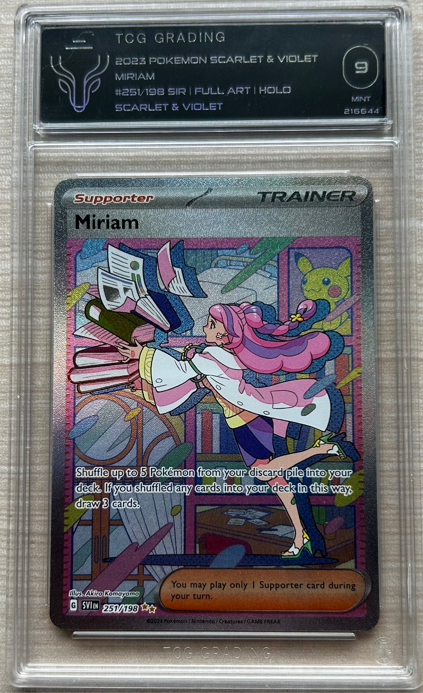 TCG 9 Miriam #251 Graded Pokemon Scarlet & Violet