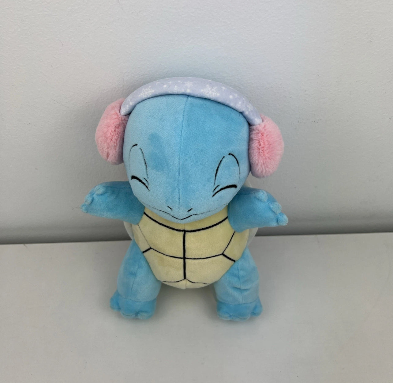 Pokémon Holiday 2025 Squirtle Plush 8” Pink Ear Muffs Official Licensed