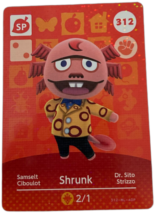 Shrunk 312 Series 3 Animal Crossing Amiibo Card