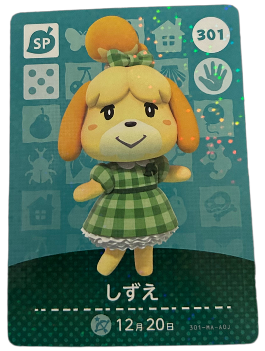 Isabelle 301 Animal Crossing Japanese Amiibo Card Series 4